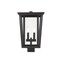 Z-Lite Seoul 2 Light Outdoor Post Mount Fixture, Black & Clear 571PHBS-BK - alternate 1